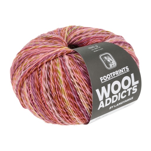 [FOO 0010] Wool Addicts Footprints Red, Pink, Orange 10