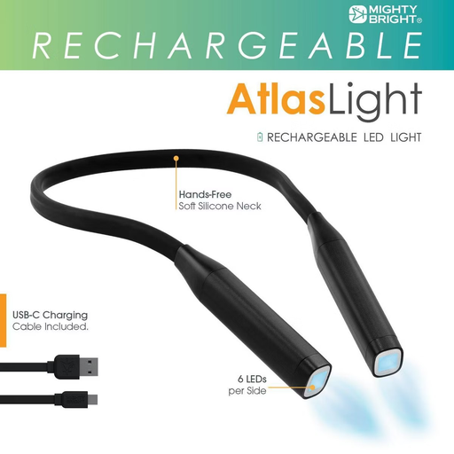 [ATLAS BLACK] Atlas Rechargeable LED Neck Light Black